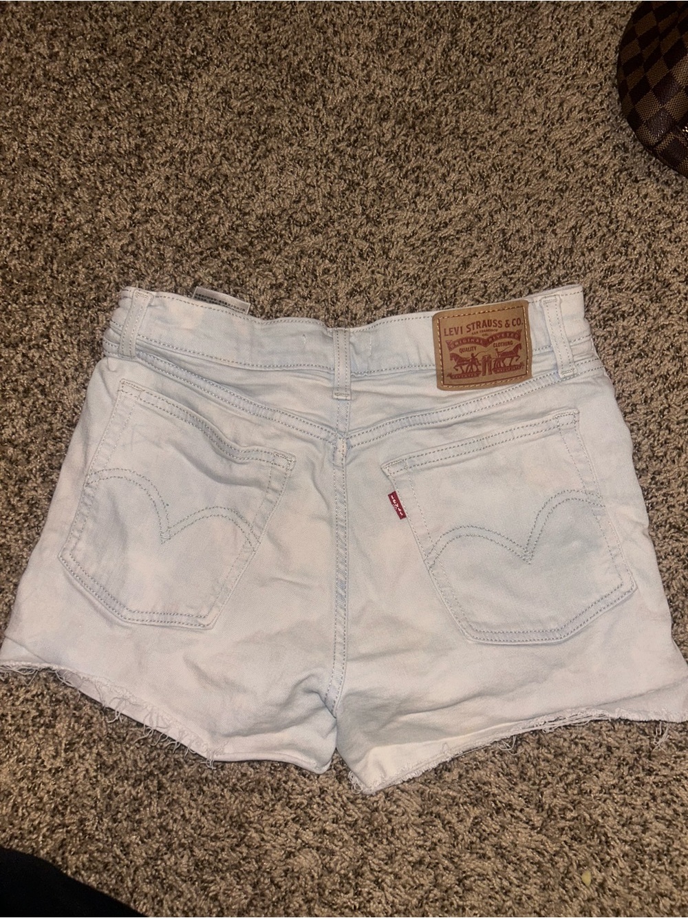Levi's White High-Rise Denim Cutoff Shorts